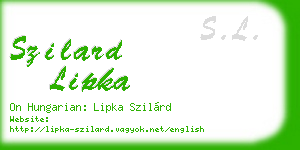szilard lipka business card