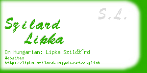 szilard lipka business card